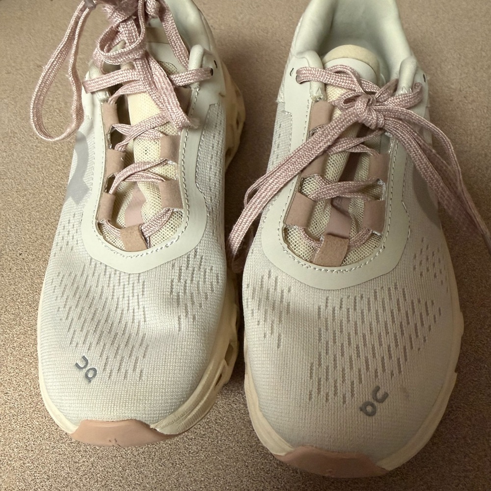On Running Women's Athletic Sneakers - Cream & Light Pink size 5